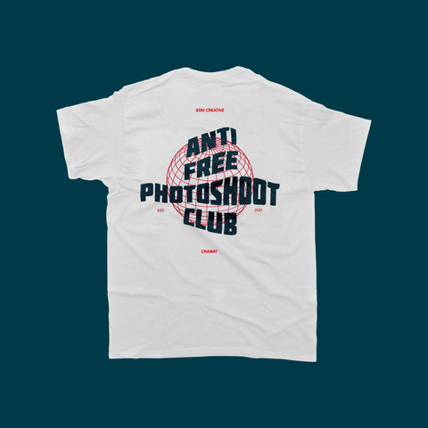 LIMITED WHITE 'ANTI FREE PHOTOSHOOT CLUB' TEE